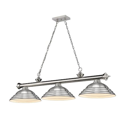 Cordon 3 Light Billiard, Brushed Nickel